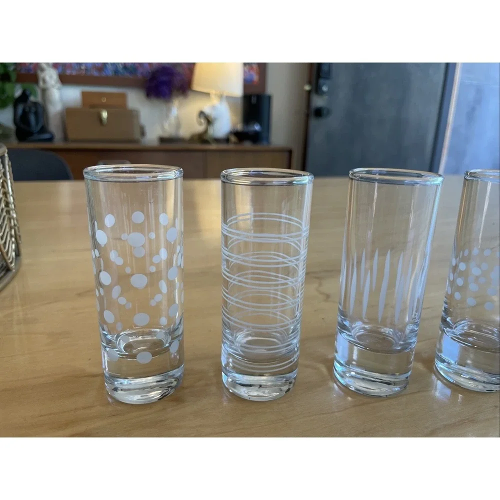 Food Network Set Of 6 Shot Glasses Brand New 2oz Dishwasher Safe NEW IN BOX